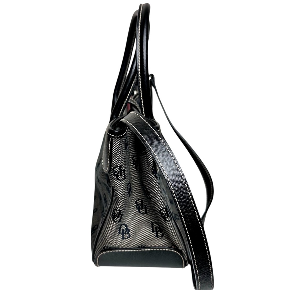 Dooney & Bourke Signature Double Handle Tote Bag Small Black Vintage Purse - Picture 6 of 16